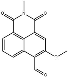 2,3-dihydro-5-methoxy-2-methyl-1,3-dioxo-1H-benz[de]isoquinoline-6-carbaldehyde 结构式