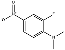 2-氟-N,N-二甲基-4-硝基苯胺 结构式