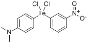 Tellurium, dichloro(p-(dimethylamino)phenyl)(m-nitrophenyl)- 结构式