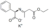 potassium (R)-[(3-ethoxy-1-methyl-3-oxopropylidene)amino]phenylacetate 结构式