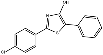 2-(4-氯苯基)-5-苯基噻唑-4-醇 结构式