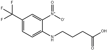 4-[2-硝基-4-(三氟甲基)苯胺基]-丁酸 结构式