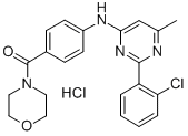 Morpholine, 4-(4-((2-(2-chlorophenyl)-6-methyl-4-pyrimidinyl)amino)ben zoyl)-, monohydrochloride 结构式