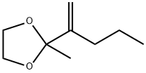 1,3-Dioxolane,  2-methyl-2-(1-methylenebutyl)- Structure