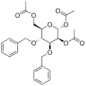(2R,3S,4S,5R,6R)-6-(乙酰氧基甲基)-4,5-双(苄氧基)四氢-2H-吡喃-2,3-二乙酸二酯 结构式