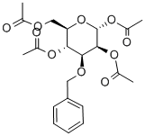 3-O-Benzyl-1,2,4,6-tetra-O-acetyl-a-D-mannopyranose Structure