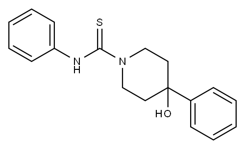 N,4-Diphenyl-4-hydroxy-thio-1-piperidinecarboxamide 结构式