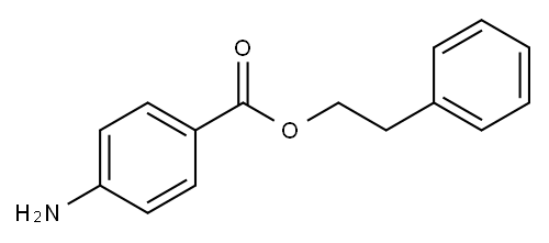 Benzoic acid, 4-amino-, 2-phenylethyl ester Structure