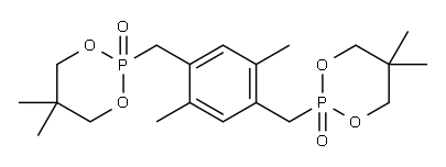 2,2'-[(2,5-dimethyl-p-phenylene)bis(methylene)]bis[5,5-dimethyl-1,3,2-dioxaphosphorinane] 2,2'-dioxide Structure