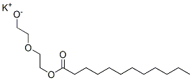 potassium 2-(2-oxidoethoxy)ethyl laurate Structure