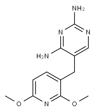 5-[(2,6-Dimethoxy-3-pyridinyl)methyl]pyrimidine-2,4-diamine Structure