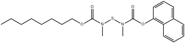[[Octyloxycarbonyl(methyl)amino]thio]-N-methylcarbamic acid 1-naphtyl ester Structure