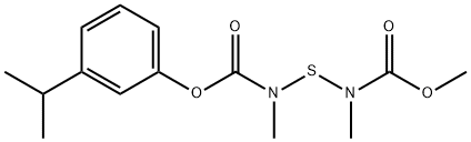 N-[[Methoxycarbonyl(methyl)amino]thio]-N-methylcarbamic acid 3-isopropylphenyl ester Structure