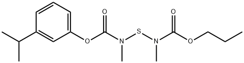 N-[[N-(Propoxycarbonyl)-N-methylamino]thio]N-methylcarbamic acid 3-isopropylphenyl ester 结构式