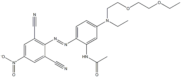 N-[2-[(2,6-dicyano-4-nitrophenyl)azo]-5-[[2-(2-ethoxyethoxy)ethyl]ethylamino]phenyl]acetamide 结构式
