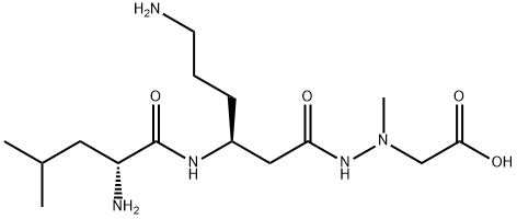 (3R)-N'-Carboxymethyl-N'-methyl-3-amino-6-(L-leucylamino)hexanoic acid hydrazide Structure