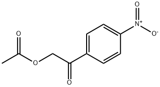 2-(4-nitrophenyl)-2-oxoethyl acetate Struktur