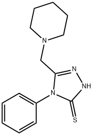 4-苯基-5-(哌啶基-1-甲基)-4H-1,2,4-三唑-3-硫醇, 65924-80-3, 结构式