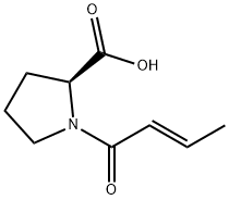 L-Proline, 1-[(2E)-1-oxo-2-butenyl]- 结构式