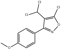 5-CHLORO-4-(CHLOROMETHYL)-3-(4-METHOXYPHENYL)ISOXAZOLE 结构式