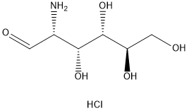 D-(+)-グルコサミン塩酸塩 化学構造式