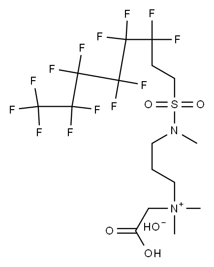 (carboxymethyl)dimethyl-3-[methyl[(3,3,4,4,5,5,6,6,7,7,8,8,8-tridecafluorooctyl)sulphonyl]amino]propylammonium hydroxide Structure