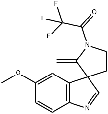 1'-(Trifluoroacetyl)-5-methoxy-2'-methylenespiro[3H-indole-3,3'-pyrrolidine] Structure