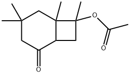 7-Acetoxy-4,4,6,7-tetramethylbicyclo[4,2,0]octan-2-one 结构式