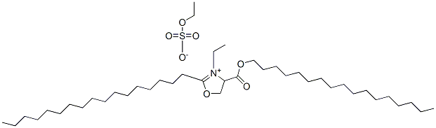 Oxazolium, 3-ethyl-2-heptadecyl-4-((heptadecyloxy)carbonyl)-4,5-dihydr o-, ethyl sulfate 结构式