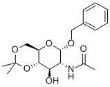 苄基2-乙酰氨基-2-脱氧-4,6-O-异亚丙基-Α-D-吡喃葡萄糖苷, 66026-10-6, 结构式