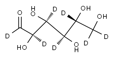 D-葡糖糖-1,2,3,4,5,6,6-D7 结构式