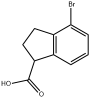 4-BROMO-2,3-DIHYDRO-1H-INDENE-1-CARBOXYLIC ACID 结构式