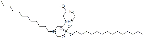 tris(2-hydroxyethyl)ammonium ditetradecyl phosphate 结构式