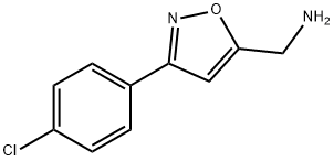 [3-(4-氯苯基)异恶唑-5-基]甲胺, 66046-42-2, 结构式