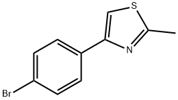 噻唑,4-(4-溴苯基)-2-甲基- 结构式