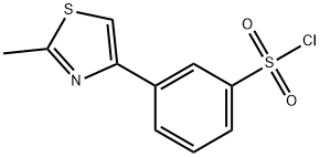 3-(2-甲基-1,3-噻唑-4-基)苯磺酰氯 结构式