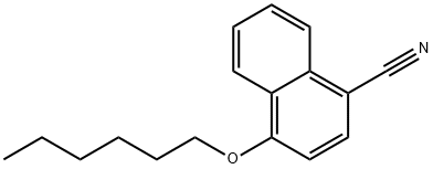 4-hexyloxynaphthalene-1-carbonitrile 结构式