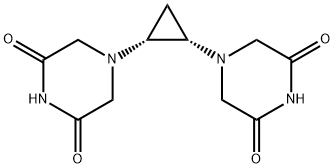 4,4'-(1,2-cyclopropanediyl)bis(2,6-piperazinedione) 结构式