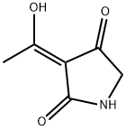 2,4-Pyrrolidinedione, 3-(1-hydroxyethylidene)-, (3E)- (9CI) 结构式