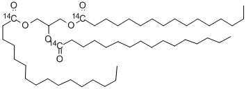 GLYCEROL TRIPALMITATE 1-14C 结构式