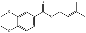 3,4-Dimethoxybenzoic acid 3-methyl-2-butenyl ester Structure