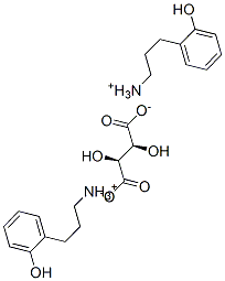 (S)-bis[[[2-(hydroxyphenyl)-1-methyl]ethyl]ammonium] [R-(R*,R*)]-tartrate 结构式
