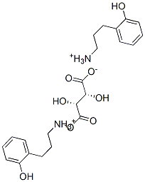 (R)-bis[[[2-(hydroxyphenyl)-1-methyl]ethyl]ammonium] [R-(R*,R*)]-tartrate 结构式