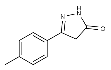 2,4-二氢-5-(4-甲基苯基)-3H-吡唑-3-酮, 66076-78-6, 结构式