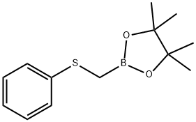 4,4,5,5,-四甲基-2-苯基硫烷基甲基-1,3,2-二氧硼戊环 结构式
