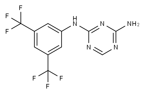 2-AMINO-4-[3,5-BIS(TRIFLUOROMETHYL)PHENYL]AMINO-1,3,5-TRIAZINE Structure