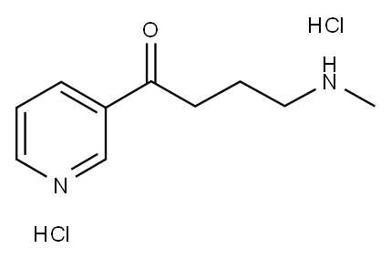 N-甲基-[4-(吡啶-3-基)-4-氧代-丁基胺二盐酸盐, 66093-90-1, 结构式