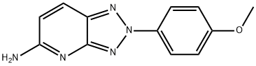 2-(p-methoxyphenyl)-2H-1,2,3-triazolo[4,5-b]pyridin-5-amine 结构式
