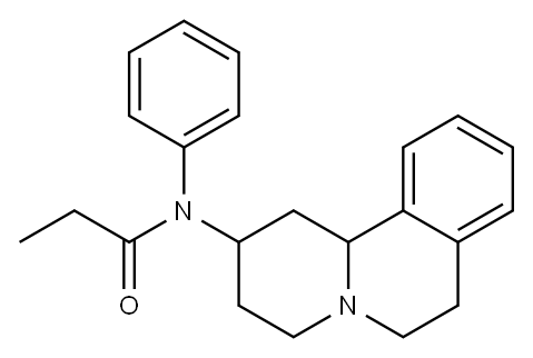 N-(1,3,4,6,7,11b-Hexahydro-2H-benzo[a]quinolizin-2-yl)-N-phenylpropionamide 结构式