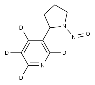 氘代N-亚硝基降烟碱(NNN), 66148-19-4, 结构式
